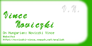 vince noviczki business card